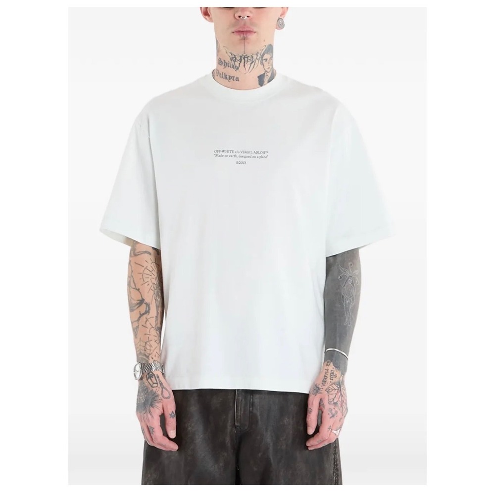 Off-White Statement Short Sleeve Skate Tee – Blue/Green Wash – Men's Large – NWT - Picture 1 of 7